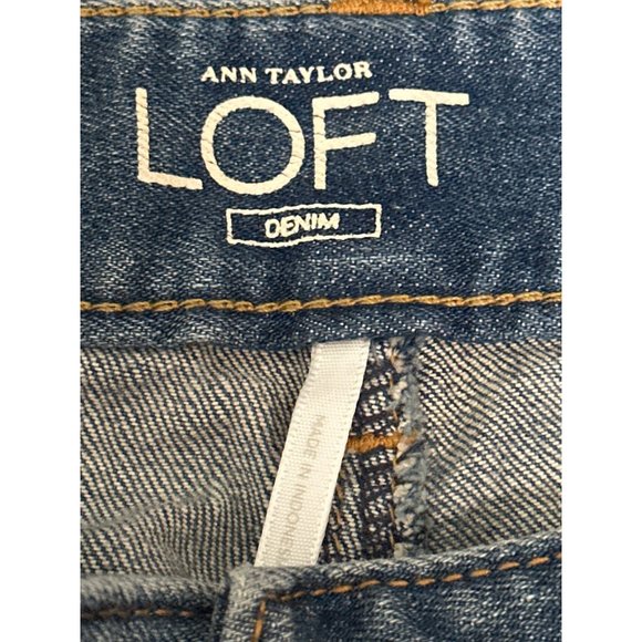 Ann Taylor LOFT Cotton Spandex Blend Curvy Boot Denim Blue Jeans Size 27/4 - Picture 8 of 16
